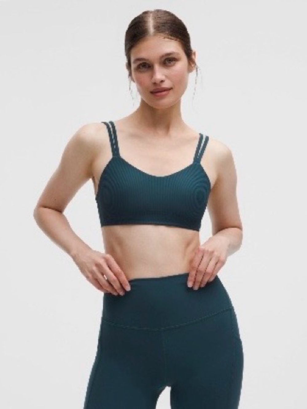 Lululemon Like a Cloud B/C Bra *Ribbed in Indochine Blue